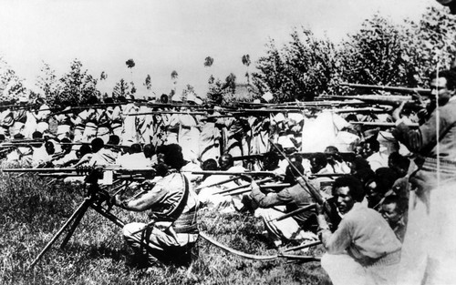 Second Italo-Ethiopian War. Ethiopian Army Holds Training Maneuvers. The Dark-Skinned History - Item # VAREVCCSUA001CS538