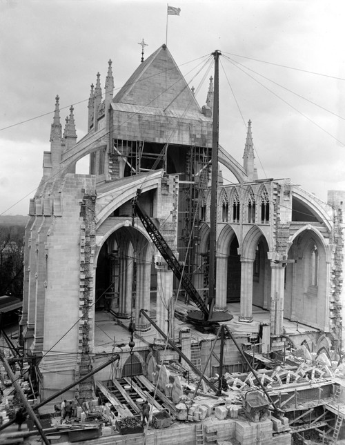 Washington Cathedral Under Construction. Washington History - Item # VAREVCHCDLCGCEC679