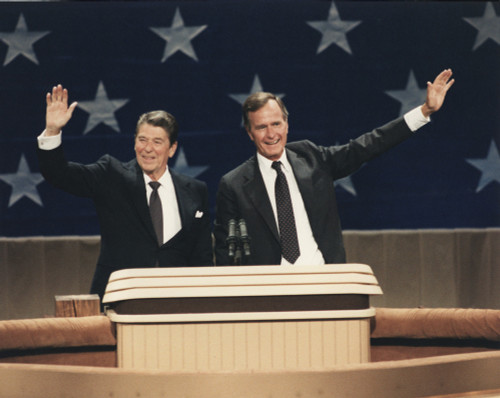 President Reagan And Vice-President Bush At The Republican National Convention Dallas Texas. Aug. 23 1984. History - Item # VAREVCHISL023EC114