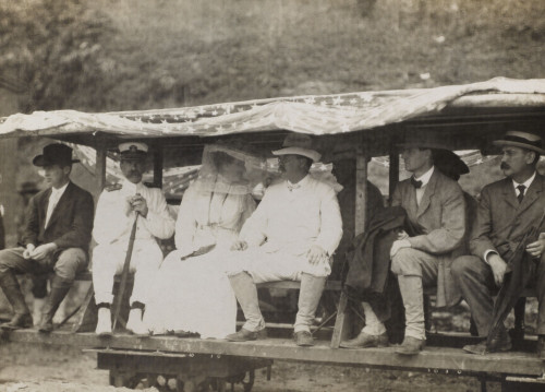 President Theodore And Edith Roosevelt Travel On A Small Railway Car In Panama History - Item # VAREVCHISL043EC866