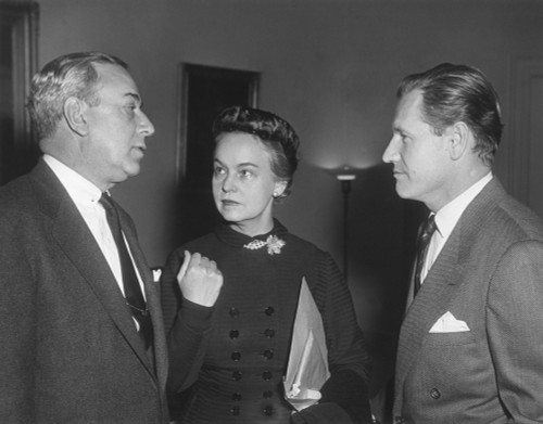 Oveta Culp Hobby Flanked By Senator William Purtel And Undersecretary Of Hew History - Item # VAREVCHISL038EC921