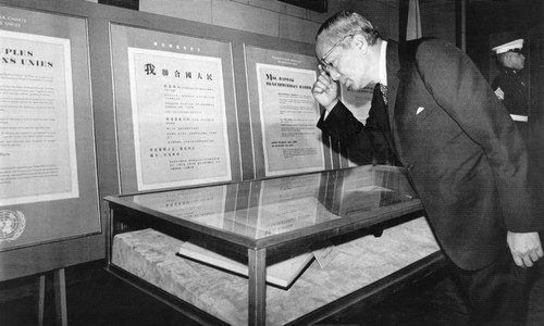 United Nations Secretary General U Thant Examining The Un Charter History - Item # VAREVCPBDUUTHEC001