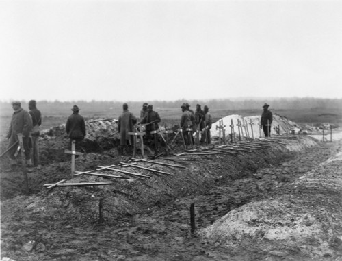 African-American Soldiers Of The 321St Labor Battalion In The Segregated U.S. Army During World War I. They Are Filling Trenches In Which American Dead Are Buried. December 1918. History - Item # VAREVCHISL014EC151 African-American Soldiers Of The 321St Labor Battalion In The Segregated U.S. Army During World War I. They Are Filling Trenches In Which American Dead Are Buried. December 1918. History - Item # VAREVCHISL014EC151
