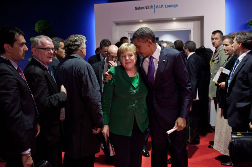 President Barack Obama Walks With Chancellor Angela Merkel At The G20 Summit In Cannes History - Item # VAREVCHISL039EC693 President Barack Obama Walks With Chancellor Angela Merkel At The G20 Summit In Cannes History - Item # VAREVCHISL039EC693