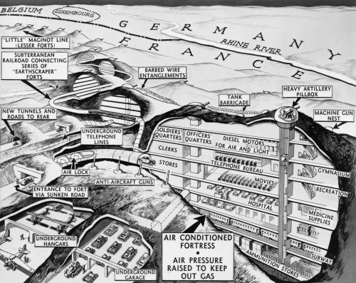 Cross-Section Drawing Of Maginot Line History - Item # VAREVCHISL036EC125