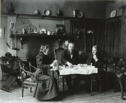 Photographer Frances Benjamin Johnston Having Tea With Writer Elbert Hubbard And An Unidentified Man At Her Studio In Washington History - Item # VAREVCHISL002EC252