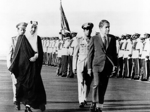 President Richard Nixon And King Faisel Review An Honor Guard During Arrival Ceremonies In Jeddah History - Item # VAREVCCSUA000CS585