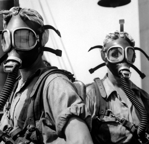Women War Workers Wear Oxygen Masks While Cleaning At U.S. Steel Works In Gary History - Item # VAREVCHISL036EC836