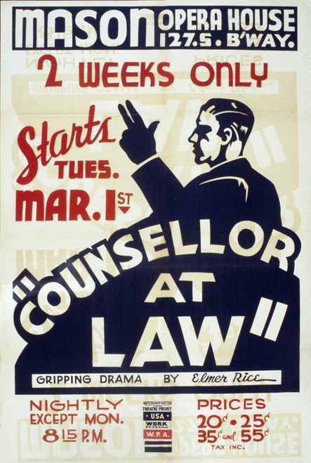 Poster Advertising "Counselor At Law History - Item # VAREVCHISL003EC155