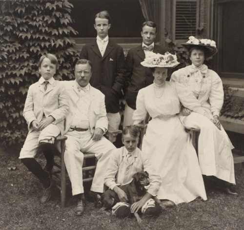 President Theodore Roosevelt With His Family In August 1907. L-R Archibald History - Item # VAREVCHISL043EC859