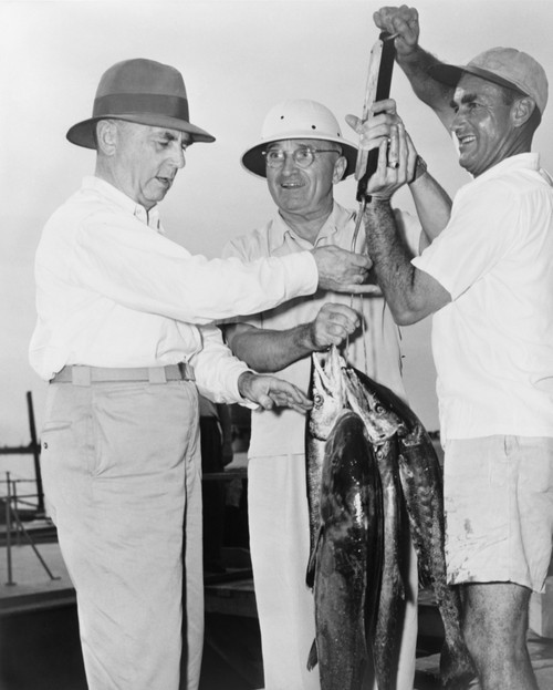 Admiral William Leahy And President Truman With Their Fishing Catch At Key West History - Item # VAREVCHISL038EC840