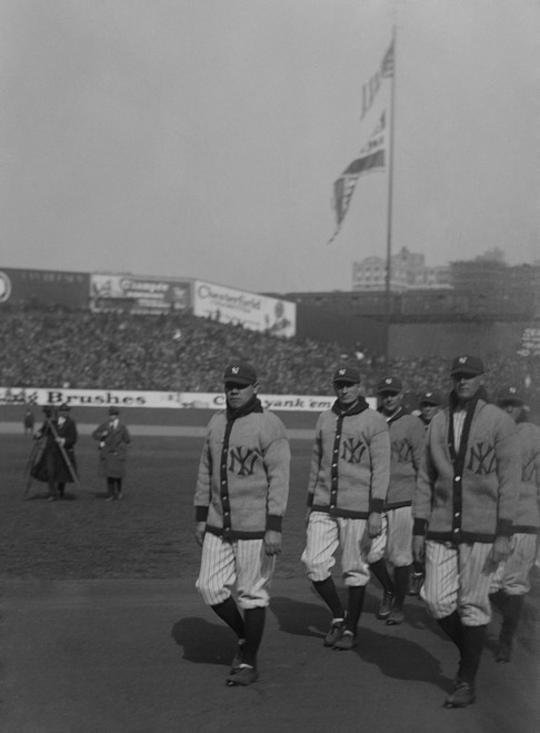Babe Ruth And Teammates Marching At The Opening Of The Season In Yankee Stadium History - Item # VAREVCHISL041EC235