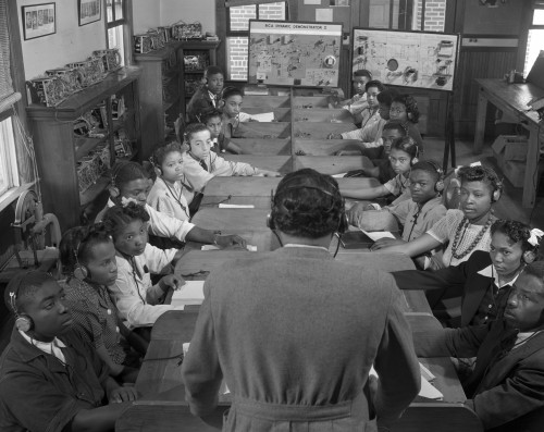 African American Students In A Radio Technicians' Class At Bethune-Cookman College. Feb. 1943 Photo By Gordon Parks. History - Item # VAREVCHISL033EC191
