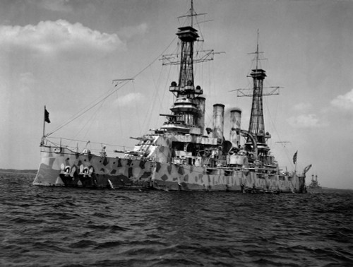 The Uss New Jersey In Camouflage Coat. Ca. 1918. History - Item # VAREVCHISL034EC631