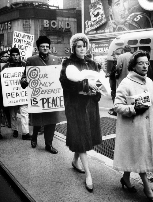 A Mother Carries Her Baby As She Participates In A Pacifist Demonstration. Women'S Direct Action History - Item # VAREVCCSUA001CS760