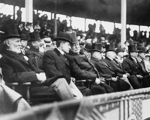 President William H. Taft And Several Other Men In Top Hats At A 1910 Baseball Game. History - Item # VAREVCHISL002EC171