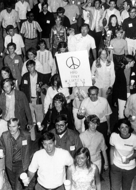 Florida State University Students In An All Night Vigil As Part Of A Nationwide Peace Protest Against The Vietnam War History - Item # VAREVCHBDPROTCS017