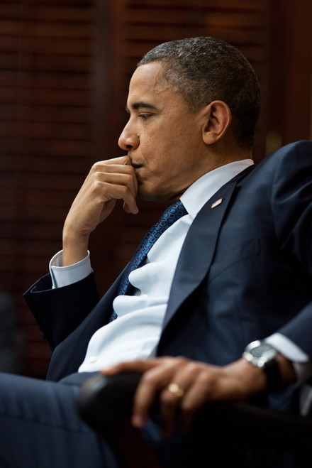 President Obama In A Meeting On Libya In The White House Situation Room On March 15 2011. History - Item # VAREVCHISL027EC025