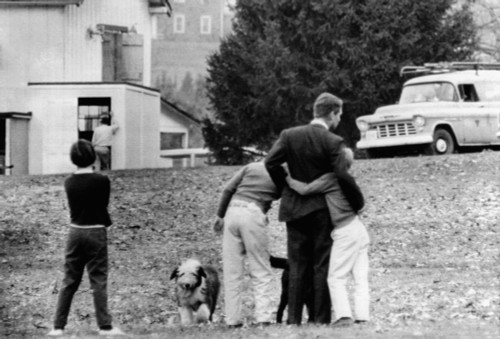 Robert Kennedy Is Comforted By Two Of His Children On The Lawn Of His Hickory Hill Home After He Had Been Notified Of The Assassination Of His Brother History - Item # VAREVCCSUA001CS152