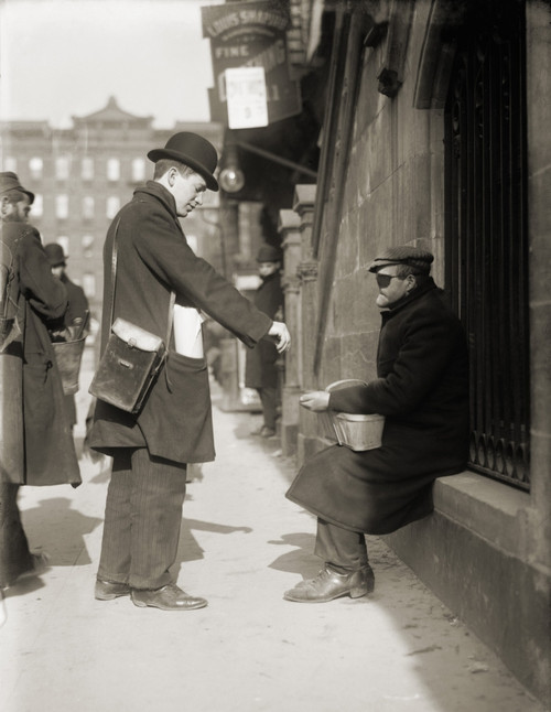 Disfigured Man Begging On The Street In New York City History - Item # VAREVCHISL008EC065