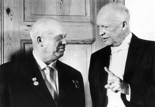 President Eisenhower And Soviet Premier Khrushchev At The White House. Note That Khrushchev Does Not Wear A Tuxedo History - Item # VAREVCCSUA000CS215