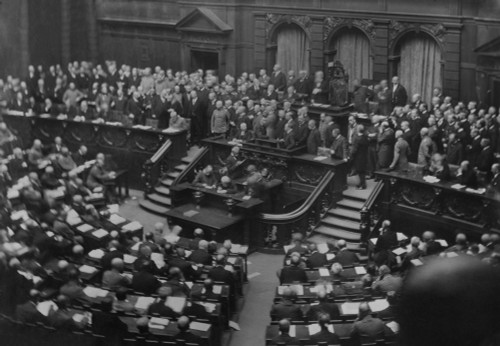 Meeting Of Delegates In The Great Hall Of The Reichstag History - Item # VAREVCHISL044EC462