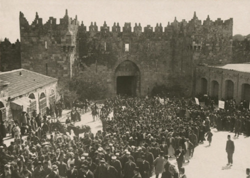 Arab Anti-Zionist Demonstration Damascus Jaffa Gate In Jerusalem On The March 8 History - Item # VAREVCHISL044EC211 Arab Anti-Zionist Demonstration Damascus Jaffa Gate In Jerusalem On The March 8 History - Item # VAREVCHISL044EC211