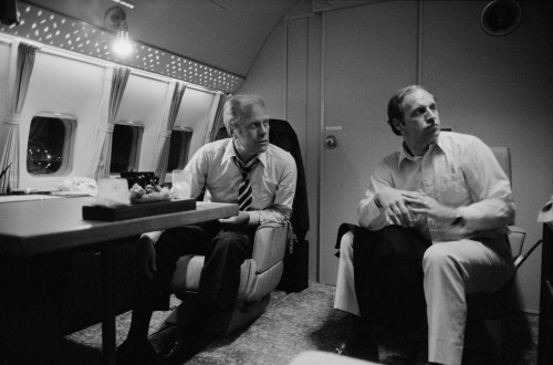 President Gerald Ford Aboard Air Force One With Campaign Manager Richard Cheney In Sept. 1976. History - Item # VAREVCHISL030EC026