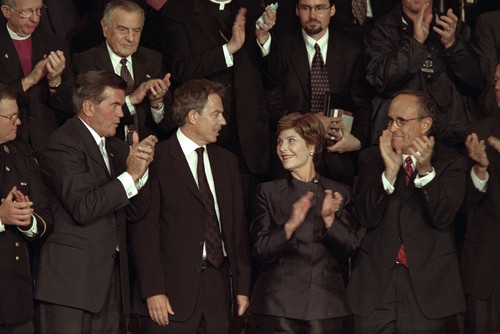 First Lady Laura Bush With Tom Ridge History - Item # VAREVCHISL039EC915