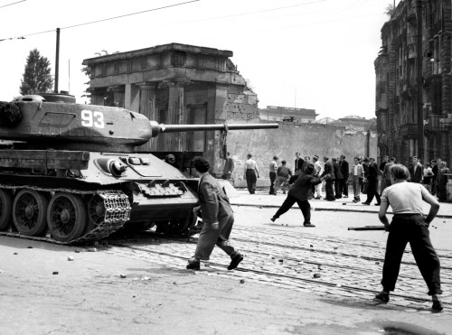 East Berliners Attack Soviet Tanks History - Item # VAREVCHBDBERLCS002