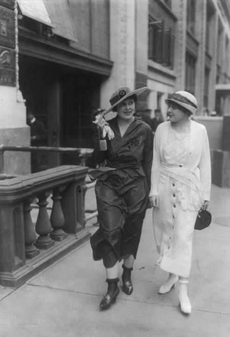 Two Young Women Wearing Their Stockings 'Rolled' Above Their Ankles History - Item # VAREVCHISL041EC208