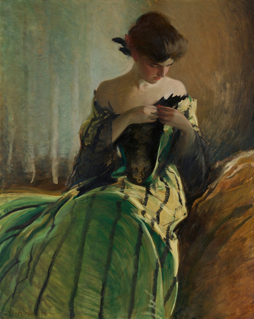 Study In Black And Green Fine Art - Item # VAREVCHISL045EC346