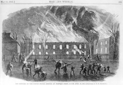 Harper'S Ferry. The Burning Of The United States Arsenal At Harper'S Ferry History - Item # VAREVCHCDLCGCEC176