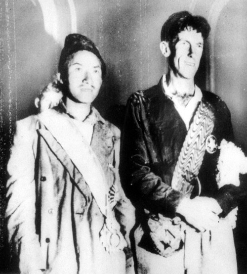Tensing Norkay And Edmund Hillary Around 1953. Courtesy Csu Archives  Everett Collection History - Item # VAREVCPSDEDHICS001