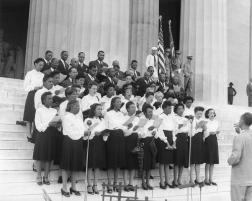 African-American Choir Performing At The 38Th Naacp Conference At The Lincoln Memorial. June 29 History - Item # VAREVCHISL038EC664