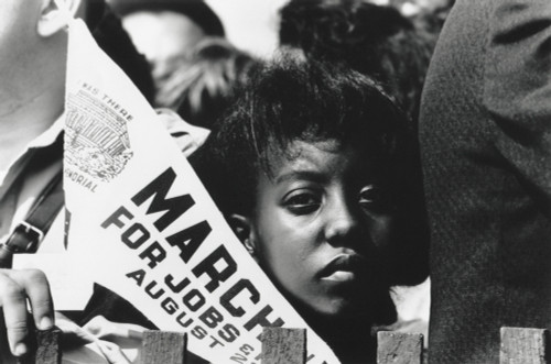 Young Woman Demonstrator At The March On Washington For Jobs And Freedom. August 28 History - Item # VAREVCHISL038EC375