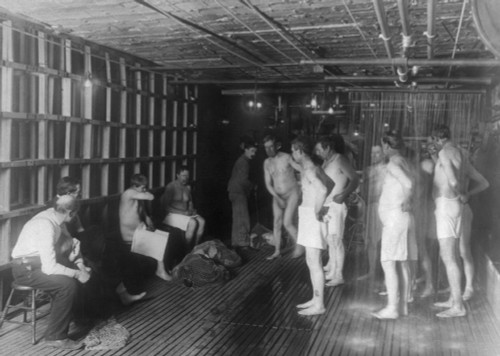 New York City'S Municipal Lodging House For The Homeless Required Male Lodgers To Shower While They Took Their Clothes Away For Fumigation. Similar Sanitary Procedures Were Used At Immigration Stations. 1908 History - Item # VAREVCHISL008EC061