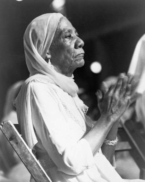 Elderly African American Woman At A Black Muslim Rally Clapping Her Hands History - Item # VAREVCHISL009EC018