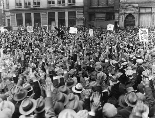 Protest Strike Advocated At Sacco And Vanzetti Meeting At Union Square History - Item # VAREVCCSUB001CS010 Protest Strike Advocated At Sacco And Vanzetti Meeting At Union Square History - Item # VAREVCCSUB001CS010