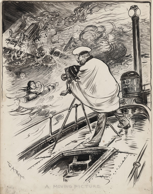 German Ww1 Submarine Commander Filming Sinking Ship And Drowning Victims History - Item # VAREVCHISL034EC915