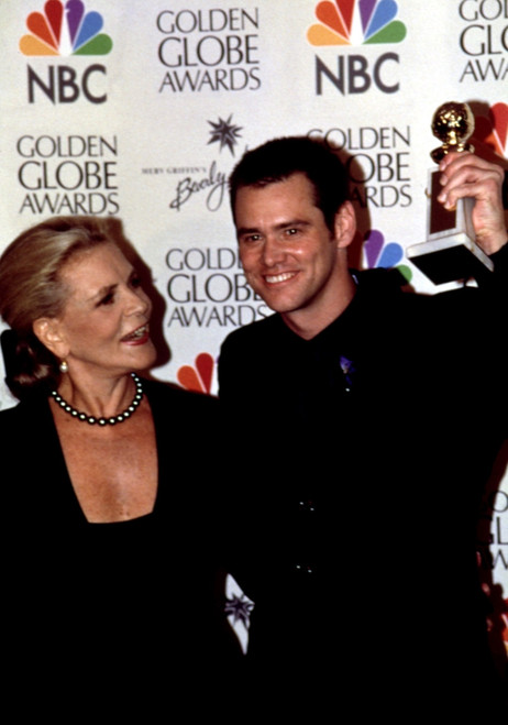 Lauren Bacall With Golden Globe Winner Jim Carrey, 1999 Celebrity - Item # VAREVCPSDJICAHR005