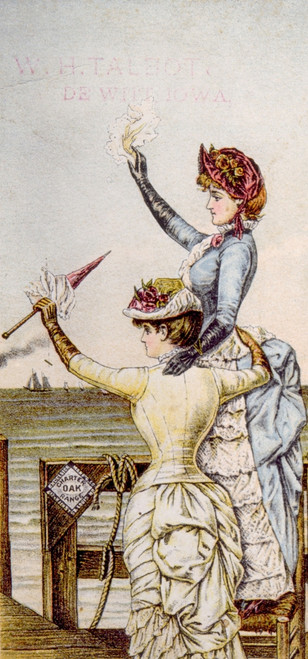 A Trade Card For Charter Oak Stoves And Ranges Featuring Two Women Wearing Bustle Dresses History - Item # VAREVCH4DFASHEC014