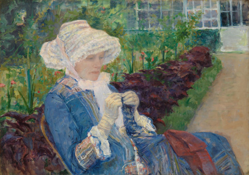 Lydia Crocheting In The Garden At Marly Fine Art - Item # VAREVCHISL044EC564