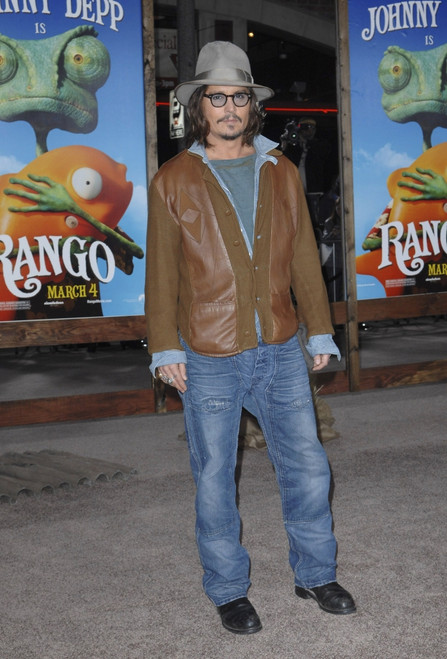 Johnny Depp At Arrivals For Rango Premiere, Village Theatre In Westwood, Los Angeles, Ca February 14, 2011. Photo By Elizabeth GoodenoughEverett Collection Celebrity - Item # VAREVC1114F12UH012