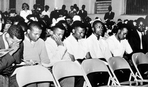 Freedom Riders-Attending A Rally At 1St Baptist Church In Montgomery History - Item # VAREVCHBDFRRICL002