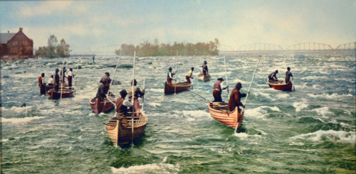 Indians Fishing At The Soo History - Item # VAREVCHCDINDIEC001