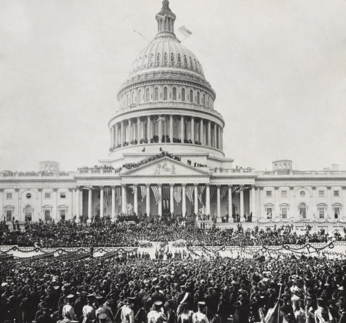 Crowd Outside And Atop The Us Capitol For The Inauguration Of President Theodore Roosevelt. March 4 History - Item # VAREVCHISL043EC747 Crowd Outside And Atop The Us Capitol For The Inauguration Of President Theodore Roosevelt. March 4 History - Item # VAREVCHISL043EC747