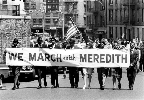 Demonstrators In The Bronx Show Their Support For Civil Rights Leader James Meredith After He Was Shot During His March Against Fear. Courtesy Csu ArchivesEverett Collection History - Item # VAREVCHBDCIRICS035