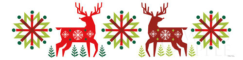 Geometric Holiday Reindeer Iii Poster Print by Michael Mullan - Item # VARPDX37575