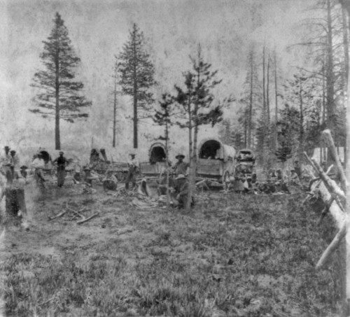 Mormon Camp At Lake Tahoe. Mormon Missionaries Traveling To San Francisco And Then To The Hawaiian Islands In 1866. 7 Continents HistoryEverett Collection History - Item # VAREVCCLRA001BZ287